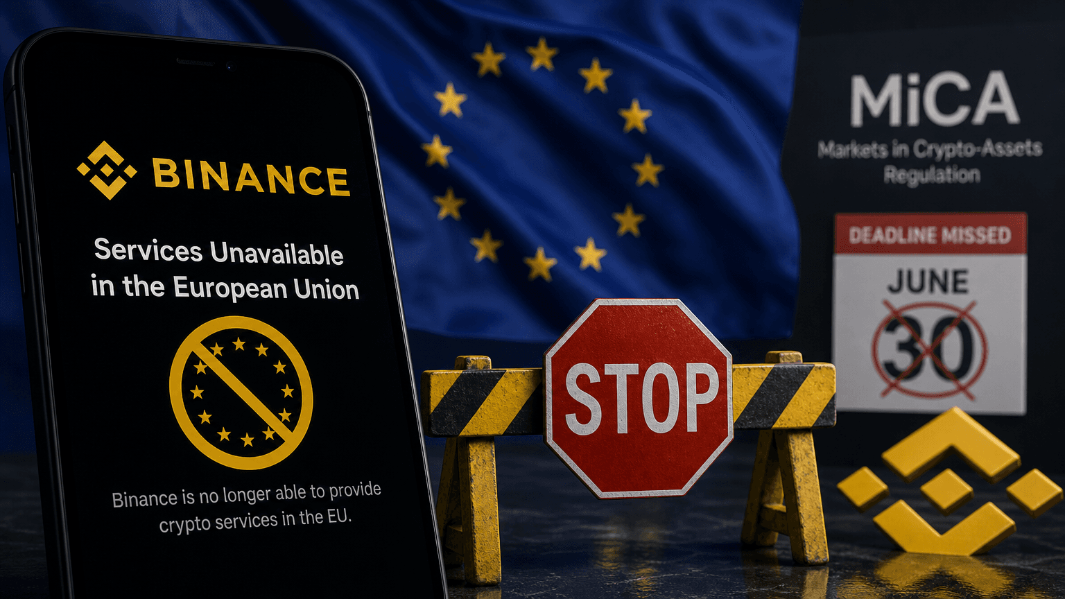 Binance to halt EU crypto services after missing MiCA licence deadline
