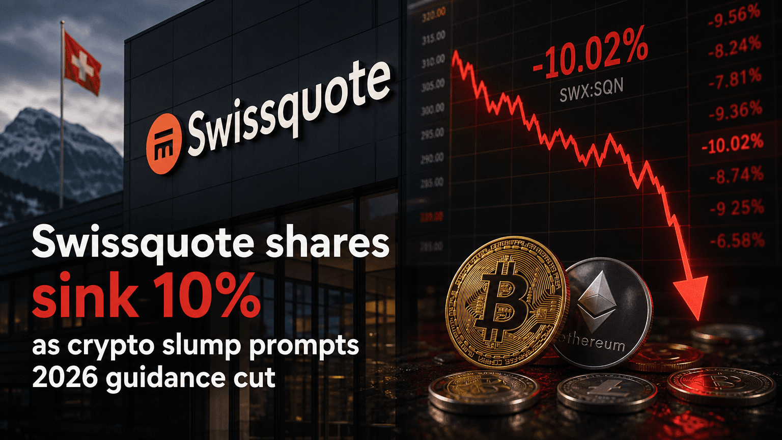 Swissquote shares sink 10% as crypto slump prompts 2026 guidance cut By Investing.com